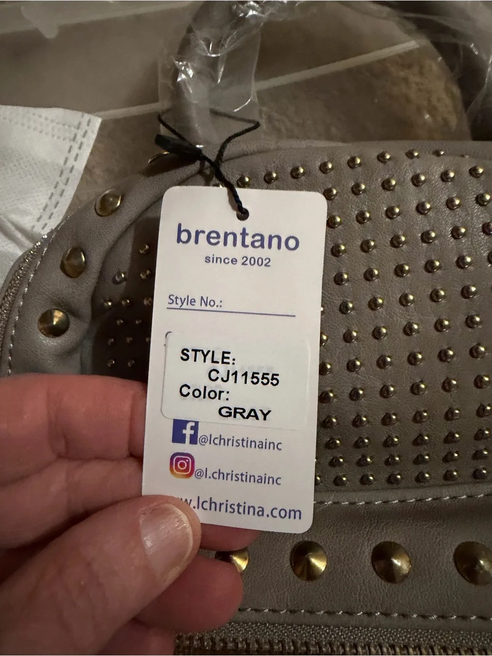 Brentano gray studded